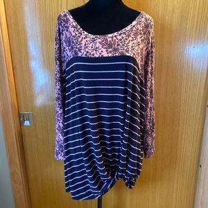MAURICES Striped Long Sleeve Top
